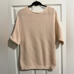 Basic Elegant Cream / Peach Women's Knitted Top
